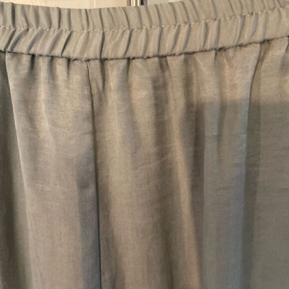 Zara Womens Wide Leg Pull On Lounge Pants 100% Lyocell Misty Gray Size Large - Picture 4 of 11